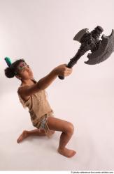 ANISE KNEELING POSE WITH AX 